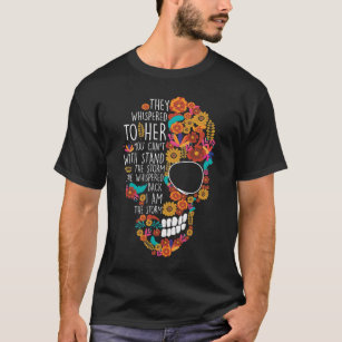 Hippie Mom Flower Sugar Skull Floral T-Shirt