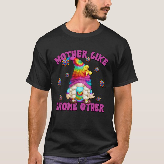 Hippie Mom Quote For Women Cute Tie Dye Hippie Gra T-Shirt (Front)