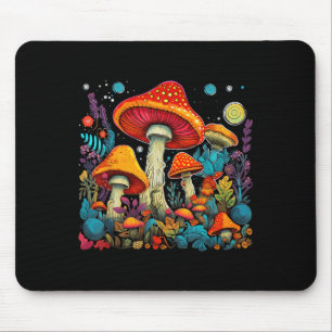 Hippie Mushrooms Psychedelic Forest Fungi Festival Mouse Pad