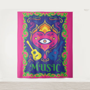 Hippie Music Tapestry
