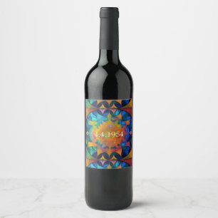 HIPPIE NEW AGE MEDITATION ART WINE LABEL