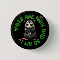 Hippie Opossum Stoned Vibes Funny Humour Custom