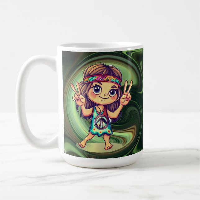 Hippie Peace Coffee Mug (Left)