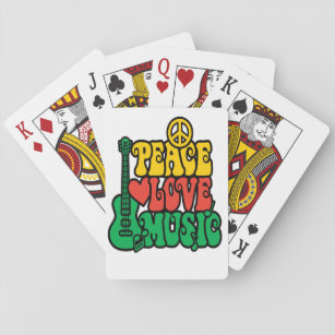 Hippie Peace Love Playing Cards