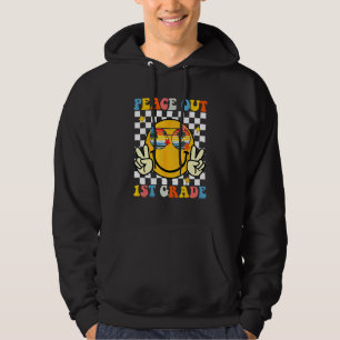 Hippie Peace Out 1st Grade Teacher Kids Last Day O Hoodie
