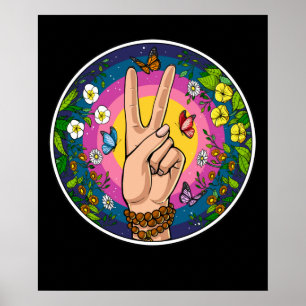 Hippie Peace Poster