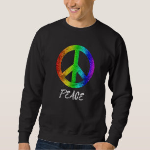 Hippie Peace Sign Colourful Peace Symbol Freedom Sweatshirt