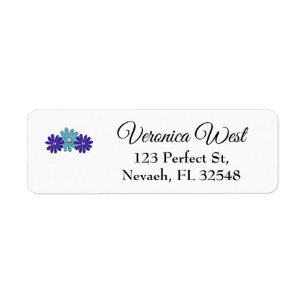 Hippie Peace Sign Flower Power Aqua Purple