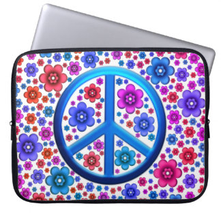 Hippie Peace Sign Laptop Sleeve