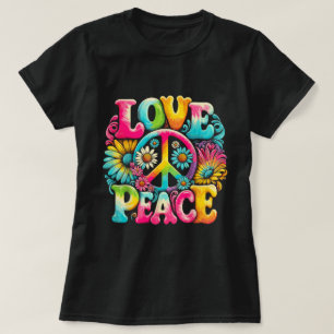 Hippie Peace Sign Love Tie Dye T-Shirt