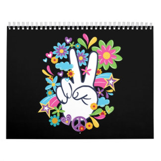 Hippie Peace Signs Calendar