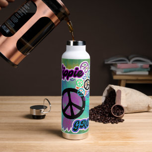 Hippie Peace Tie Dye Groovy Tumbler Bottle