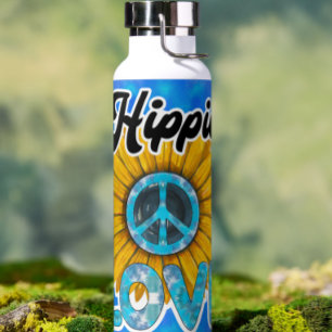 Hippie Peace Tie Dye Love Tumbler Bottle