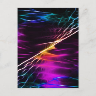 Hippie pink and purple love peace postcard