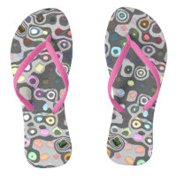 Hippie pink strap flip flops