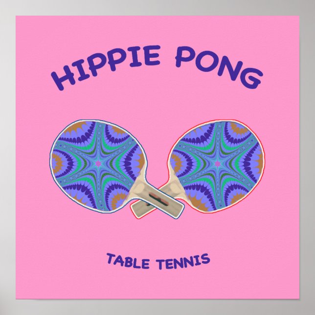 Hippie Pong Ping Pong Poster (Front)