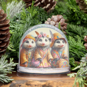 Hippie Possum Friends Snowglobe