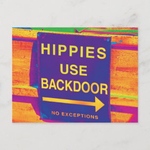 Hippie Postcard  Hippie Sign Hippie Colours Orange