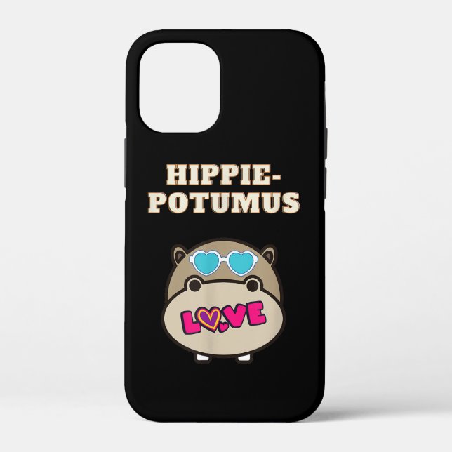 Hippie Potumus Baby Hippopotamus Lover Case-Mate iPhone Case (Back)