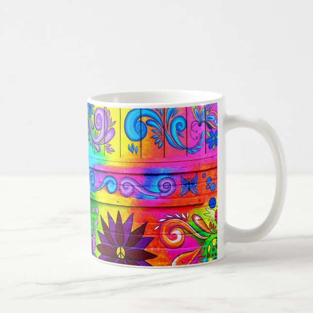 hippie psychedelic coffee mug (Right)