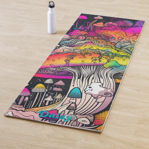 Hippie Psychedelic Mushroom Yoga Mat