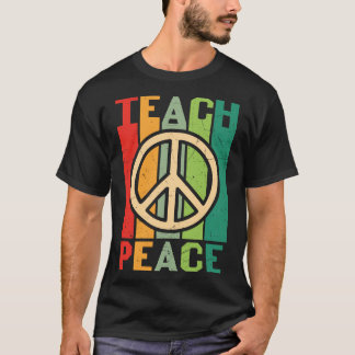 Hippie-Quote-Design-Teach-Peace- T-Shirt