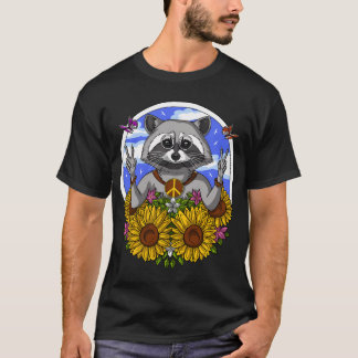 Hippie Racoon T-Shirt