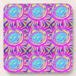 Hippie Retro chill out absract art Coaster