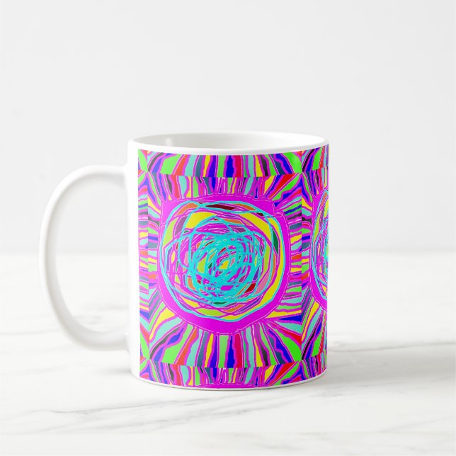 Hippie Retro chill out absract art Coffee Mug (Left)