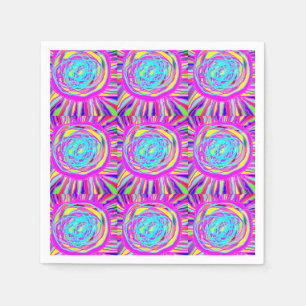 Hippie Retro chill out absract art Napkin