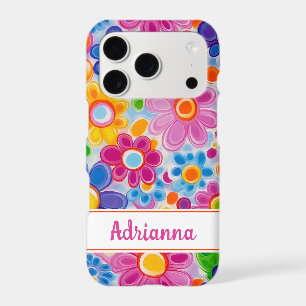 Hippie Retro Groovy Floral Personalised