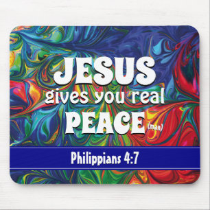 HIPPIE RETRO PSYCHEDELIC Scripture Personalised Mouse Pad