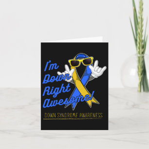 Hippie Ribbon I'm Down Right Awesome Down Syndrome Card