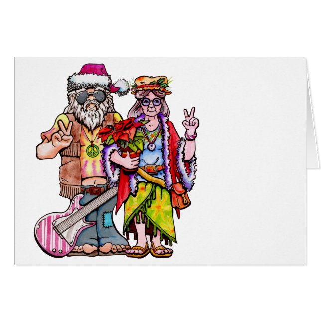 Hippie Santa Couple (Front Horizontal)
