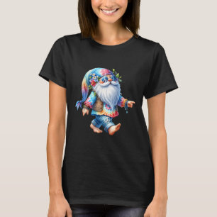 Hippie Santa Graphic For Women Men Kids Christmas T-Shirt