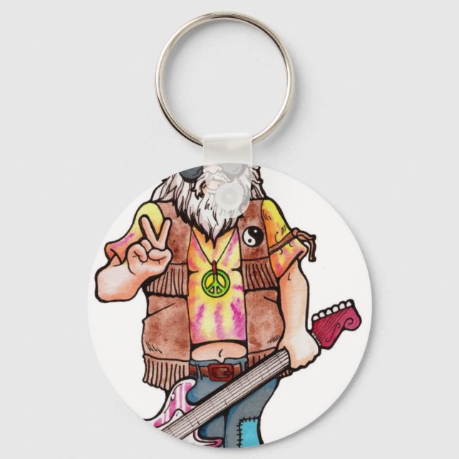 Hippie Santa Key Ring (Front)