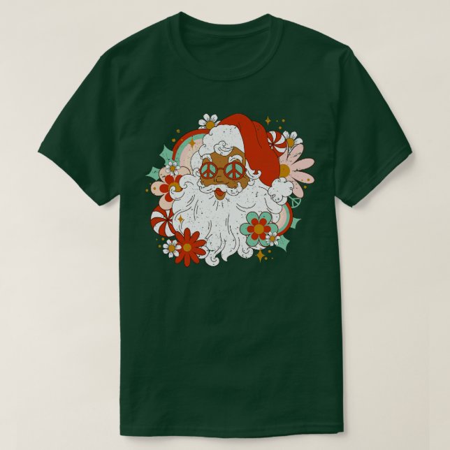 Hippie Santa  T-Shirt (Design Front)