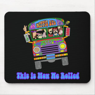Hippie School Bus Mouse Pad