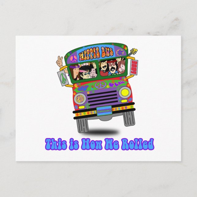 Hippie School Bus Postcard (Front)
