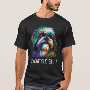 Hippie Shih Tzu Tie Dye Peace Psychedelic Shih Dog T-Shirt