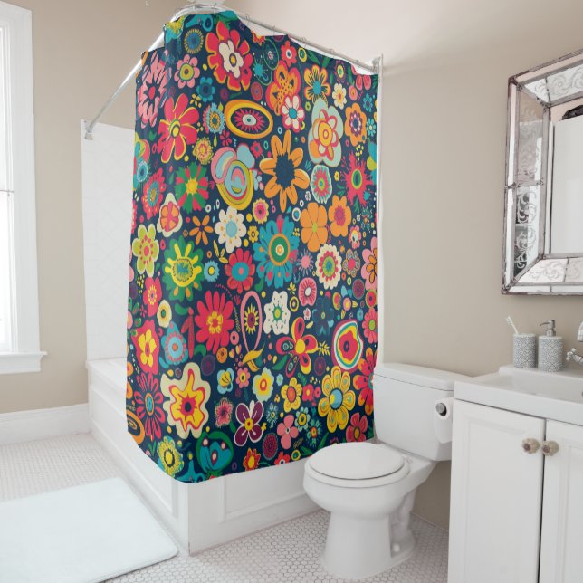 Hippie Shower Curtain (In Situ)