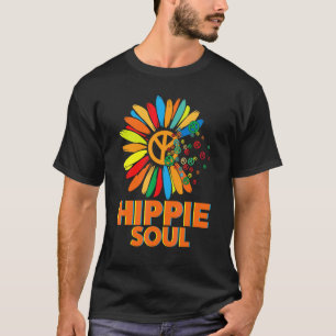 Hippie Soul Daisy Peace Symbol Flower For Men Wom T-Shirt