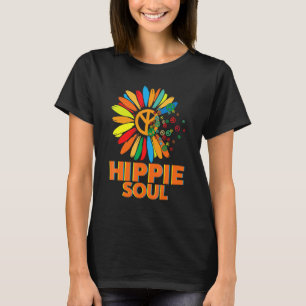 Hippie Soul Daisy Peace Symbol Flower For Men Wom T-Shirt