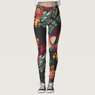Hippie Soul Trip Summer Vintage Mushroom Leggings