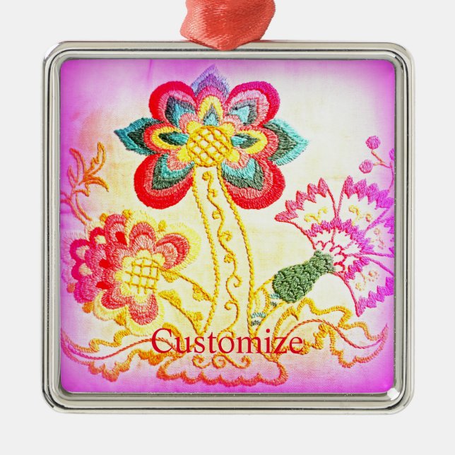 hippie-style groovy pink palm tree  metal tree decoration (Front)