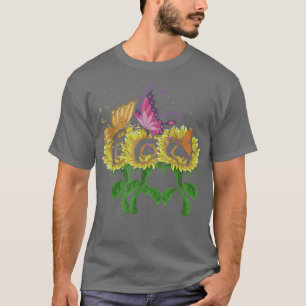 Hippie Sunflower Butterfly Collector Entomologist  T-Shirt