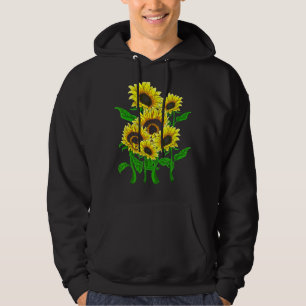 Hippie Sunflower Garden Flower Blossoms Floral Bot Hoodie