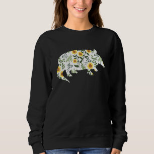 Hippie Sunflowers Wildlife Animal Vintage Armadill Sweatshirt