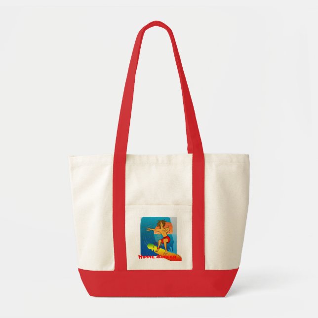 Hippie Surfer Tote Bag (Front)