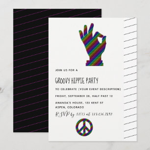 Hippie Themed Party Invitation